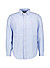 Hemd, Custom, Reines Leinen, Button-Down, blau gestreift - blau