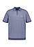 Polo-Shirt, Strick, blau gestreift - horizon