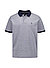 Polo-Shirt, Baumwoll-Piqué, nachtblau meliert - nachtblau