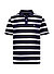 Polo-Shirt, Baumwoll-Piqué, navy-ecru gestreift - navy