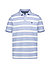 Polo-Shirt, Baumwoll-Piqué, hellblau-ecru gestreift - new breeze