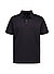 Polo-Shirt, Baumwoll-Jersey, schwarz - schwarz
