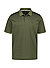 Polo-Shirt, Baumwoll-Jersey, khaki-dunkelblau gemustert - khaki