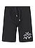 Sweatshorts, Baumwolle, schwarz - schwarz