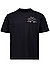 T-Shirt, Regular Fit, Baumwoll-Jersey, schwarz - schwarz