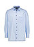 Hemd, Comfort, Baumwolle, Kent, Brusttasche, bleu gestreift - bleu