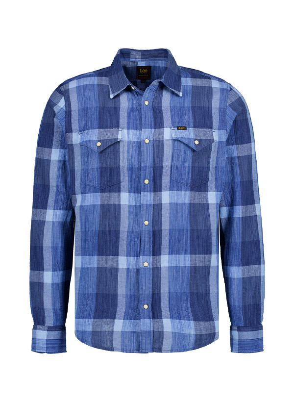 Lee Hemd Clean Western indigo plaid 112376567