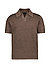 Polo-Shirt, Strick, braun meliert - dark nickle