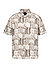 Kurzarmhemd, Regular, Reines Leinen, Kent, light brown floral - light brown