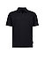 Polo-Shirt, Regular Fit,  Baumwolle-Leinen Jersey, schwarz - schwarz
