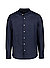 Hemd, Regular, Reines Leinen, Stehkragen, navy - navy