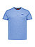 T-Shirt, Bio Baumwolle, blau  meliert - blau