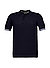 Polo-Shirt, Bio Baumwoll-Strick, navy strukturiert - navy