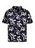 Kurzarmhemd, Modal-Baumwolle, floral - navy-weiß