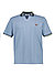 Polo-Shirt, Relaxed Fit, Baumwoll-Jersey, blau strukturiert - blau