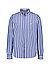 Hemd, Regular, Popeline, Button-Down, Brusttasche, blau gestreift - blau
