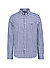 Hemd, Regular, Baumwolle-Leinen, Button-Down, Brusttasche, blau kariert - blau