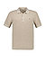 Polo-Shirt, Baumwoll, Struktur-Strick, beige meliert - beige