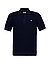 Polo-Shirt, Baumwoll, Strick, nachtblau strukturiert - nachtblau