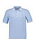 Polo-Shirt, Baumwoll, Strick, hellblau strukturiert - hellblau