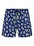 Badeshorts Seashells, Mikrofaser, blau gemustert - navy