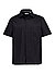 Kurzarmhemd, Modern Fit, Baumwolle, schwarz - schwarz