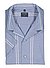 Kurzarmhemd, Regular, Baumwolle, blau-offwhite gestreift - blau