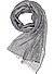 Schal, Baumwolle, grau gestreift - grau