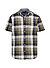 Kurzarmhemd, Baumwolle, Button-Down, Brusttasche, dunkelolive kariert - dunkelolive