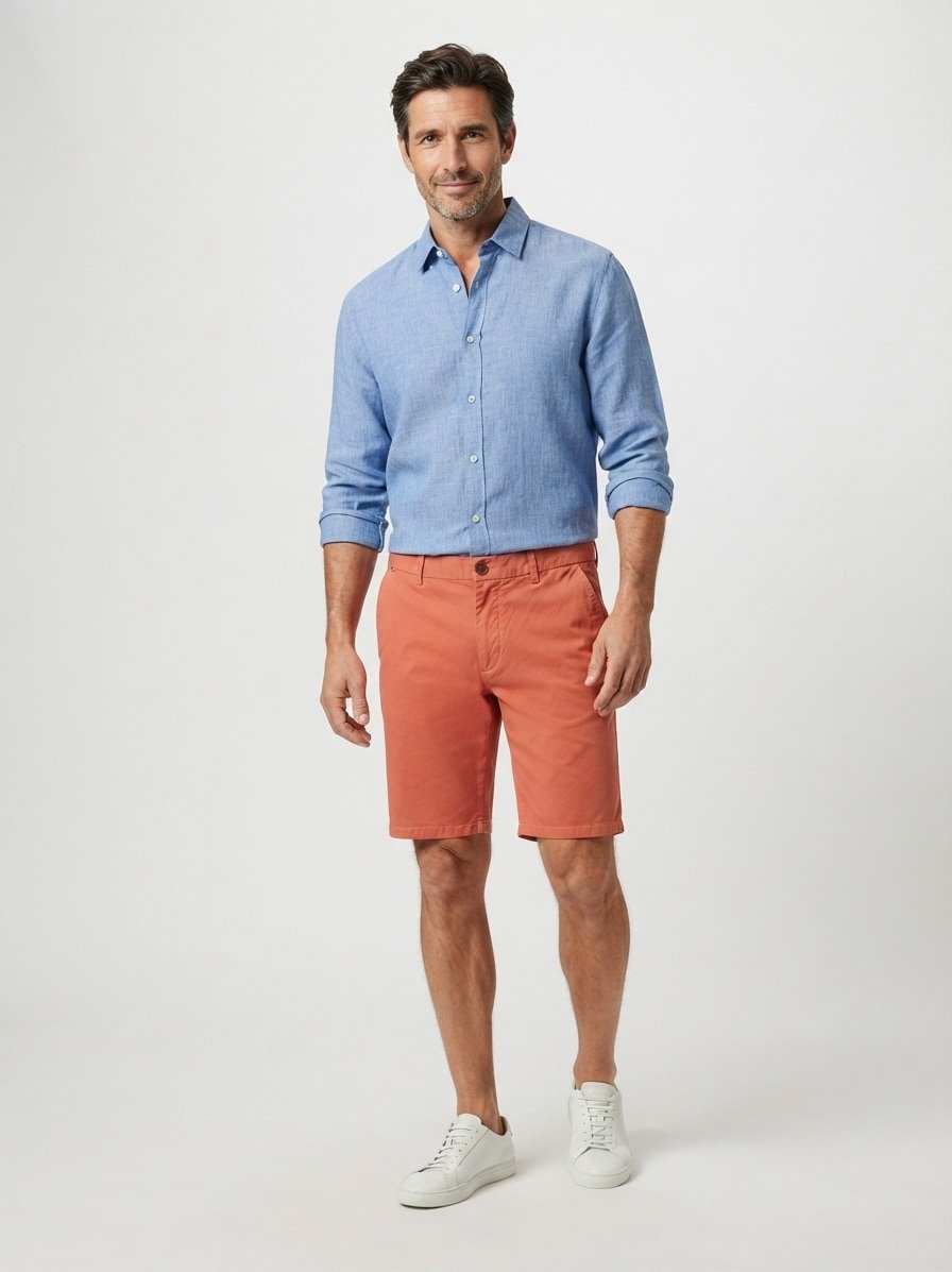 Shorts Kane, Regular Fit, Baumwoll-Stretch, rot