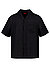 Kurzarmhemd Exfolino, Reines Leinen, Revers, Brusttasche, schwarz - schwarz