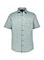 Kurzarmhemd, New Modern, Baumwolle, Kent, Brusttasche, grün meliert - grün