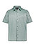 Kurzarmhemd, Comfort, Baumwolle, Kent, Brusttasche, grün meliert - grün