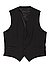 Weste, Regular Fit, Schurwoll-Stretch, schwarz - schwarz