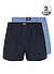 Boxershorts, Baumwolle, dunkelblau-blau - dunkelblau-blau