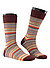 Socken, Baumwolle, bordeaux-multicolor gestreift - bordeaux
