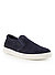 Slip-On, Veloursleder, taupe - navy
