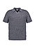 Polo-Shirt Adrianor, Strick, navy-weiß meliert - navy