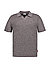 Polo-Shirt Adrianor, Strick, dunkelbraun-weiß meliert - dunkelbraun