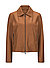 Lederjacke MSNylah in kastiger Silhouette mit Jersey bondiert - hellcognac