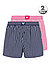 Boxershorts, Mikrofaser, navy-rot gestreift - rot-navy