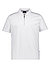 Zip-Polo, Bio Baumwoll-Jersey, weiß - weiß