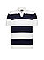 Polo, Bio-Baumwolle, Strick, marine-offwhite meliert - marine-weiß
