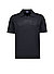Polo-Shirt, Baumwolle-Lyocell, Strick, schwarz - schwarz