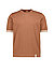 T-Shirt, Baumwoll Strick, cognac - braun