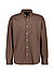 Hemd, Leinen-Baumwolle, Button-Down, Brusttasche, braun - braun