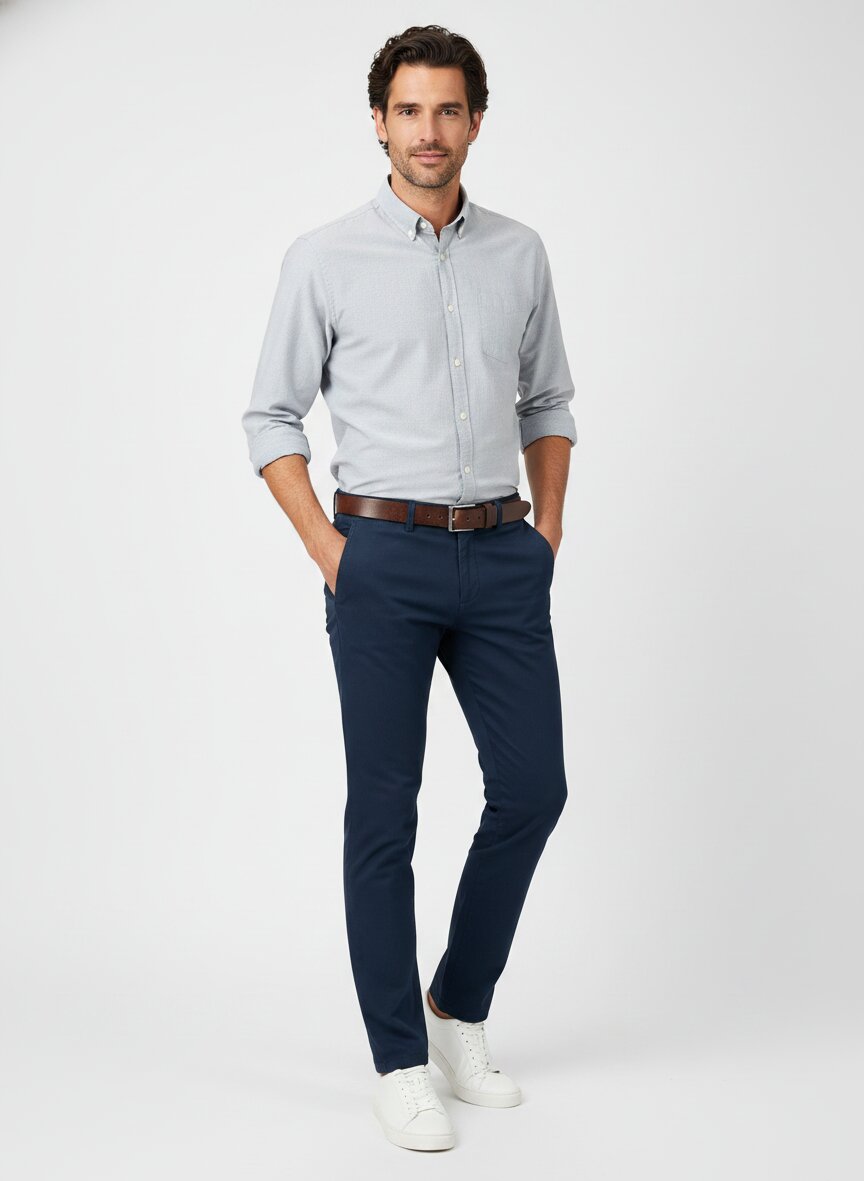 Alberto Slim Fit Rob Textured Cotton 55671512/880 Image 1