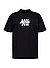 T-Shirt, Baumwoll-Jersey, Print, schwarz - schwarz