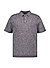 Polo-Shirt Strick, grau meliert - grau