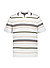 Polo-Shirt, Strick, ecru gestreift - multicolor